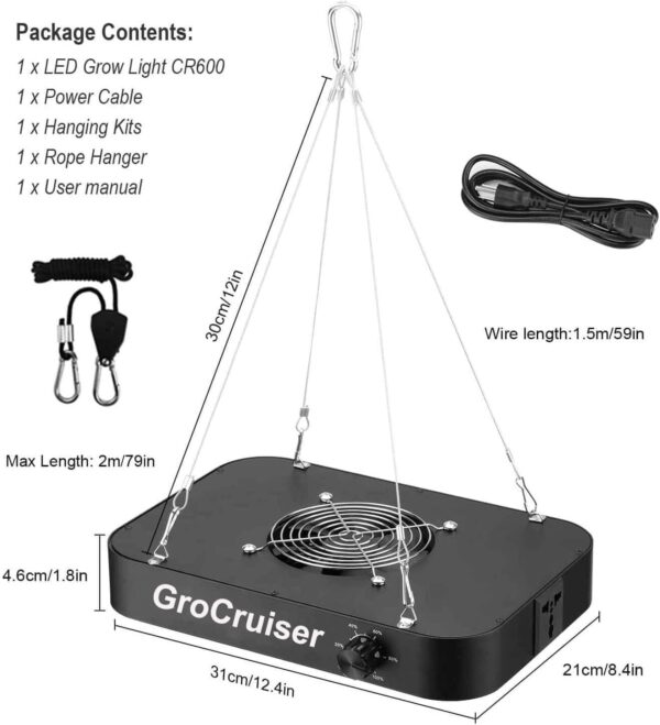 GroCruiser® LED Grow Light Black CR600 600W - Image 7
