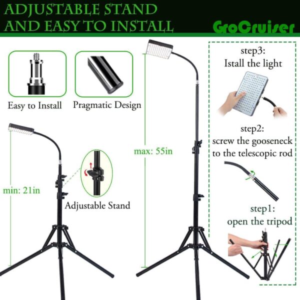 GroCruiser Grow Light with Stand - Image 5